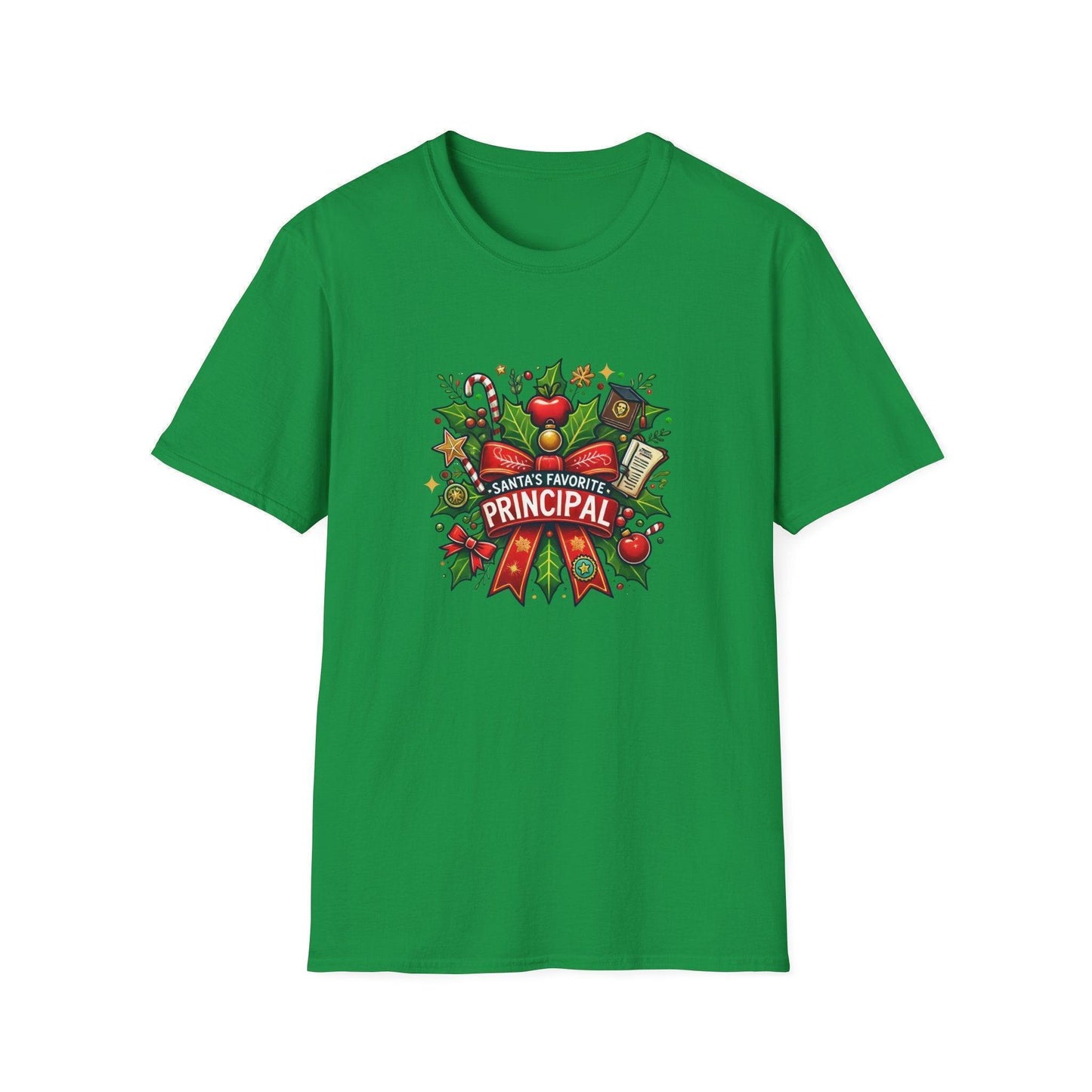 Santa's Favorite School Principal Unisex Tee 🍎🎅 - Whippie's