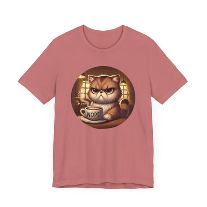 Grumpy Cat Cafe - Unisex Jersey Tee - 🐱☕ Nope, Not Today! ☕🐱 - Whippie's