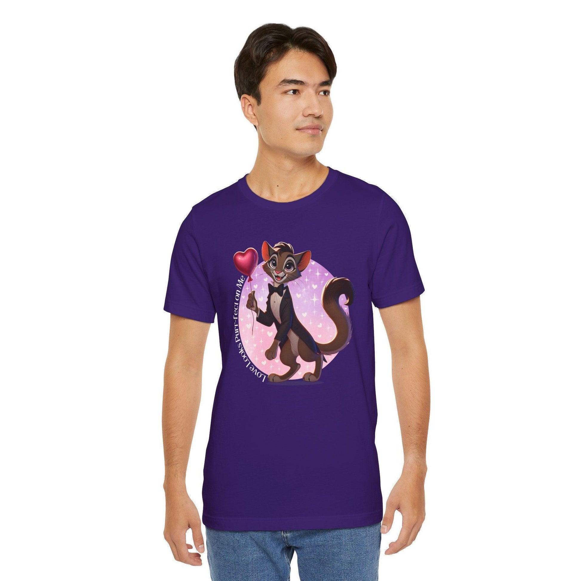 💖 Love Looks Purr-fect on Me 😻 Unisex Jersey Tee ✨ Feline fine and ready to shine! - Whippie's