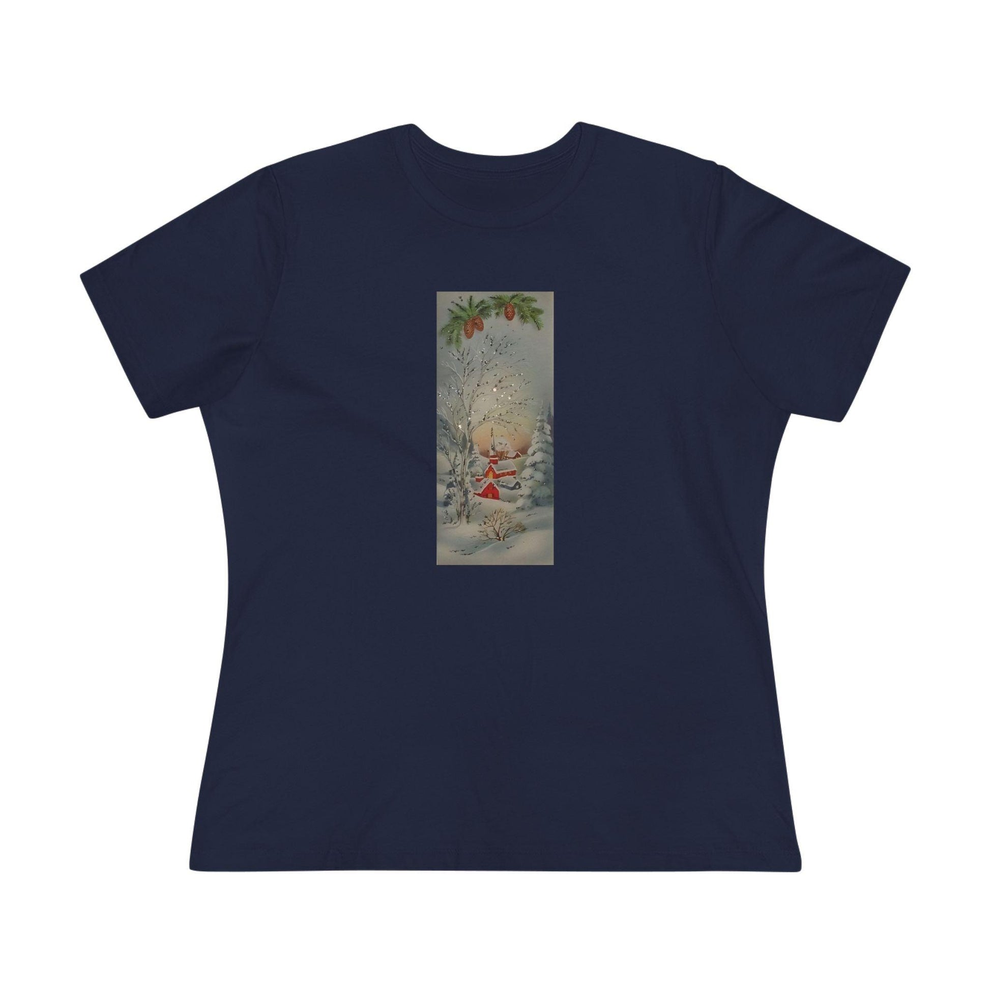 Glittery Winter Village Tee - Sparkle This Season! ✨🎄 Women's Softstyle Tee - Whippie's