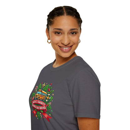 Santa's Favorite School Bus Driver Unisex Tee 🚌🎅 - Whippie's