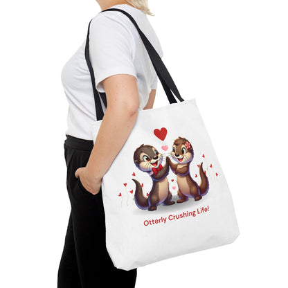 Otterly Crushing Life! Tote Bag - Carry Your World, Otter Style 🦦💖 - Whippie's