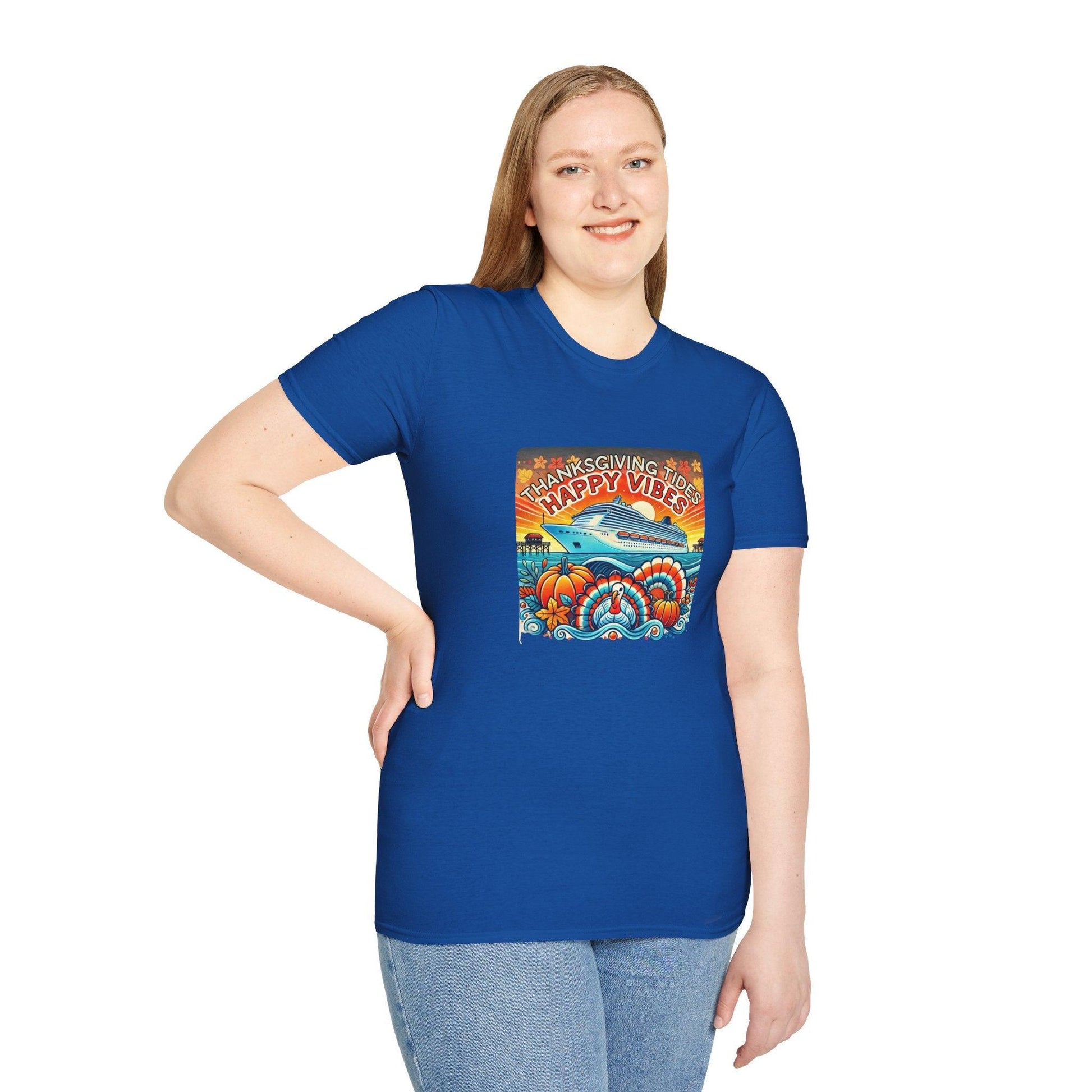 Thanksgiving Tides, Happy Vibes - Unisex T-Shirt - Whippie's