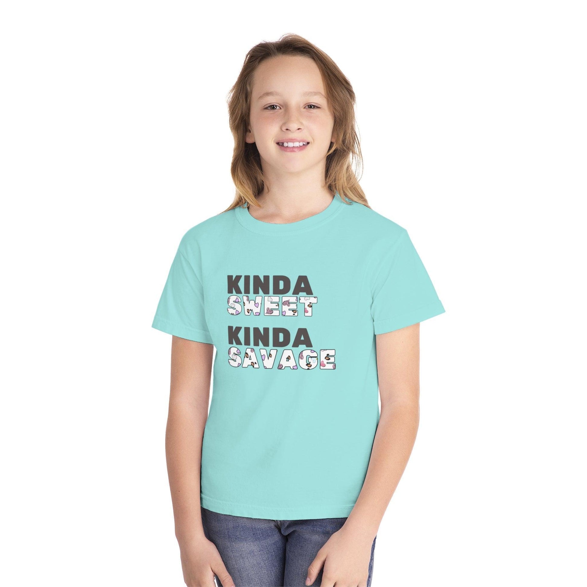 ✨ Kinda SWEET Kinda SAVAGE 😎 Youth Midweight Tee 💖 - Whippie's
