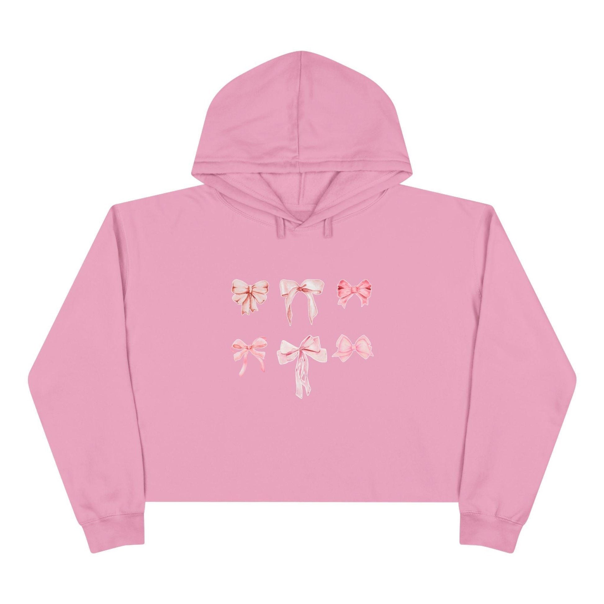 Pink Bow Power Cropped Hoodie - Bow-tiful and Cozy 🎀💖 - Whippie's