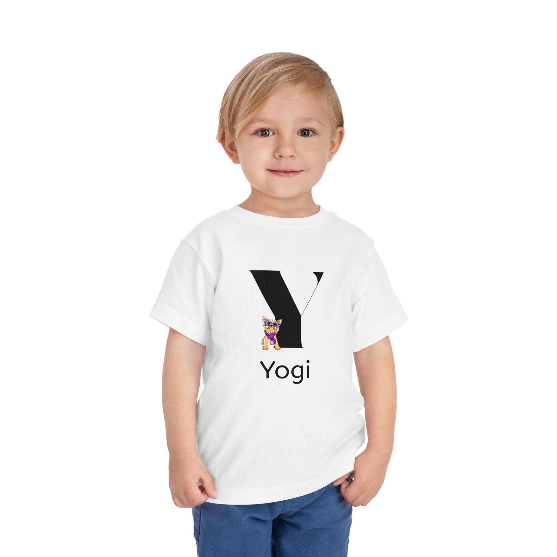 Alphabet Adventures: Letter Y - Yappy Yorkie Toddler Tee - Personalizable - Whippie's