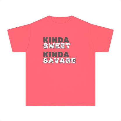 ✨ Kinda SWEET Kinda SAVAGE 😎 Youth Midweight Tee 💖 - Whippie's