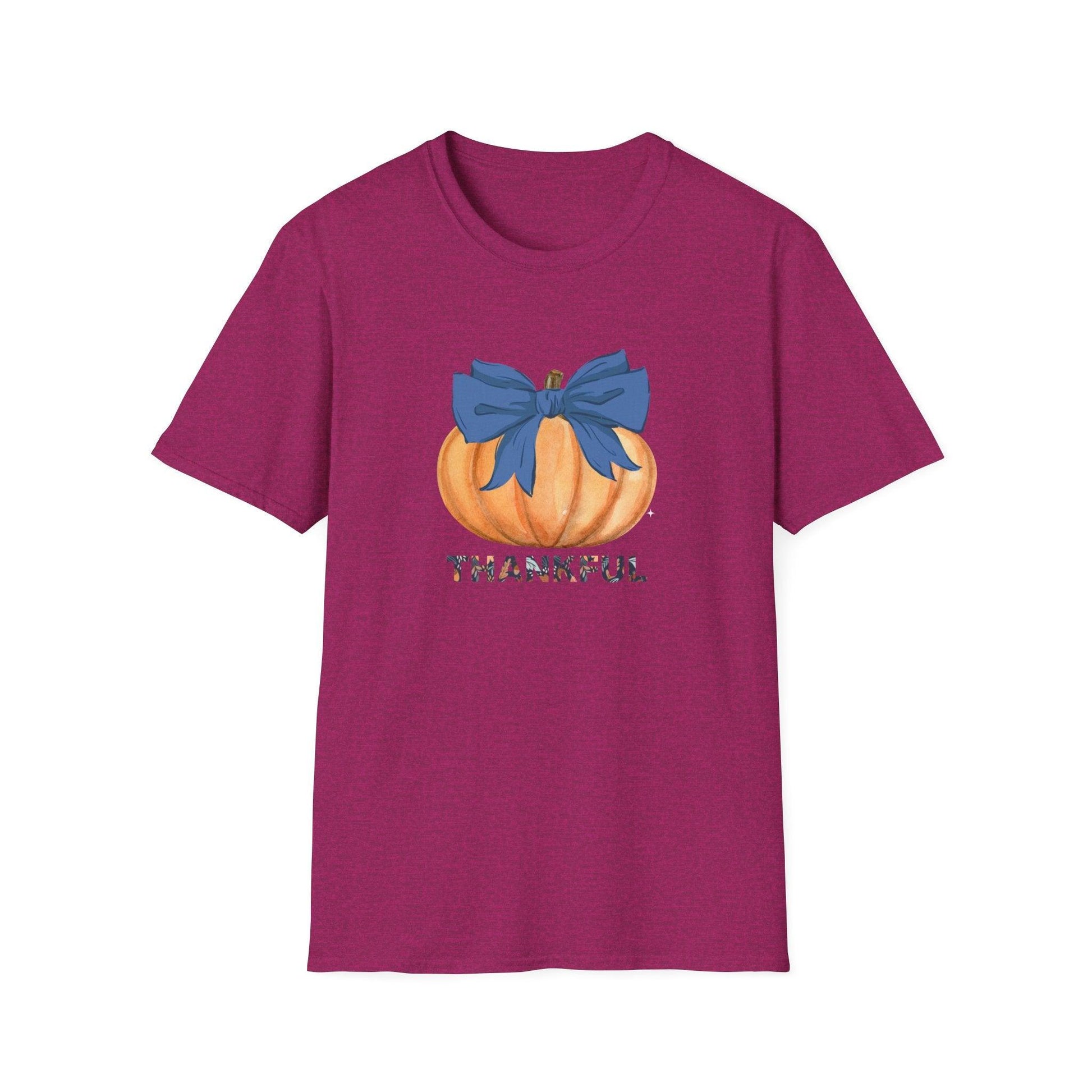 Thankful Pumpkin Tee - A Heart Full of Gratitude! 🧡💙 Unisex Tee - Whippie's