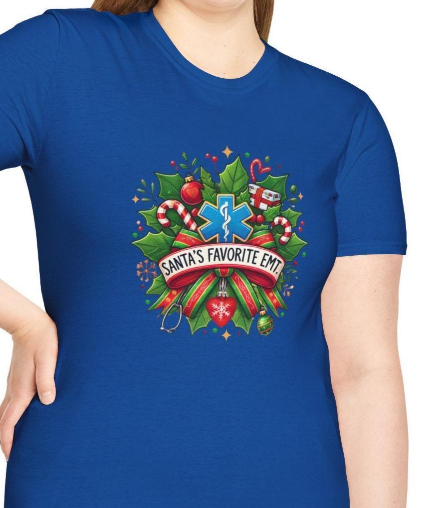 Santa's Favorite EMT Unisex Tee 🚑🎅 - Whippie's
