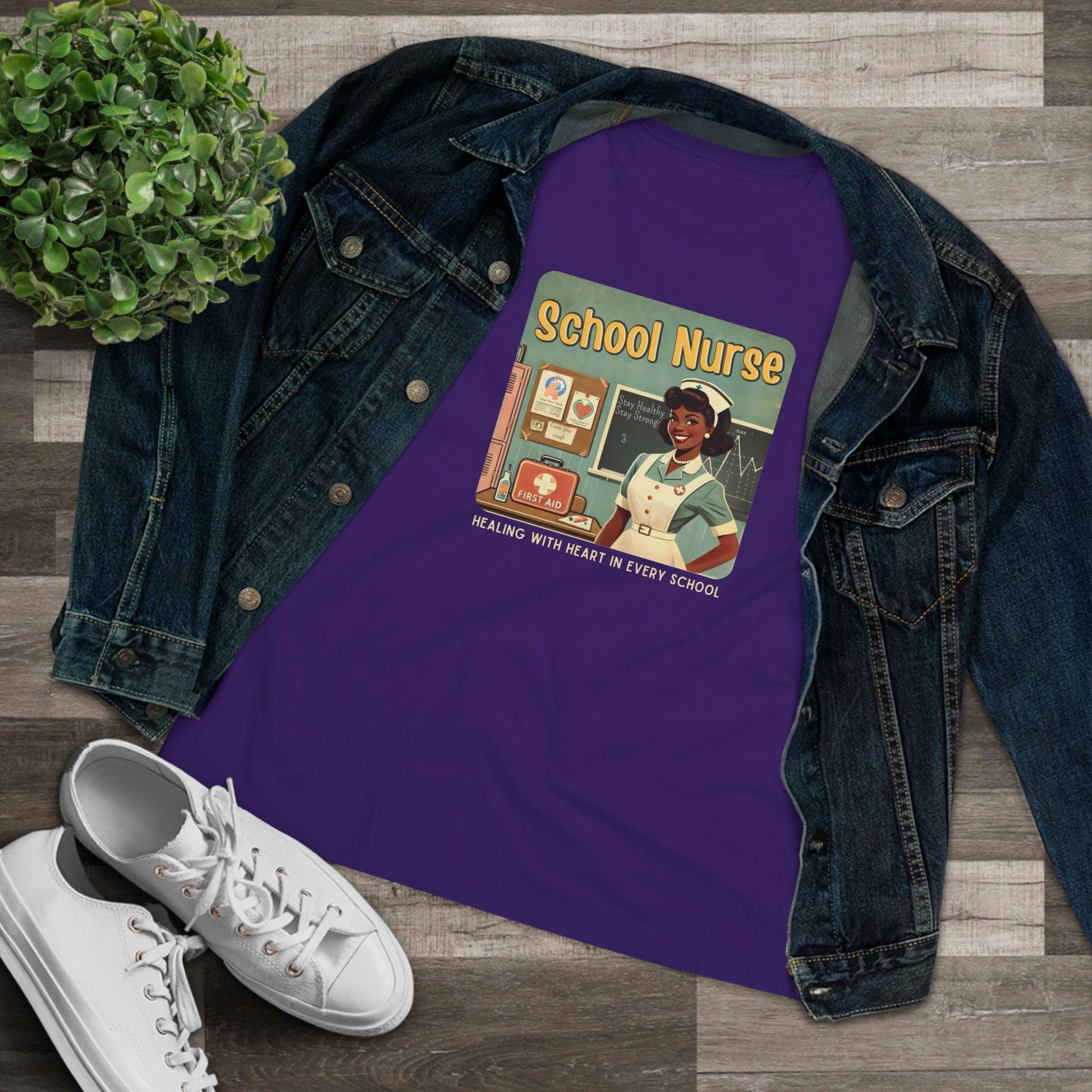School Nurse Hero Tee (2) - Healing with Heart in Every School 🩺❤️ - Whippie's