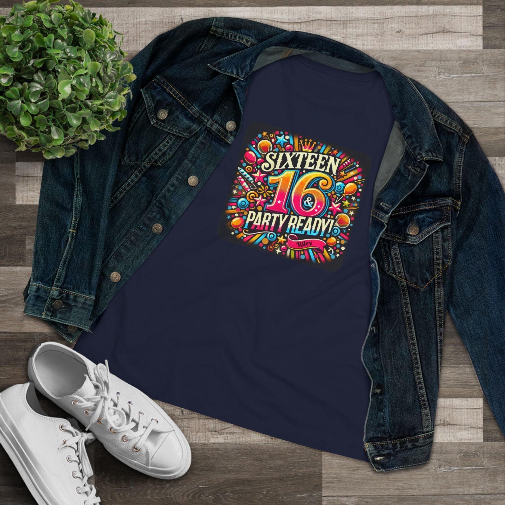 Sweet 16 & Party Ready - Women's Softstyle Tee - Personalizable - Whippie's