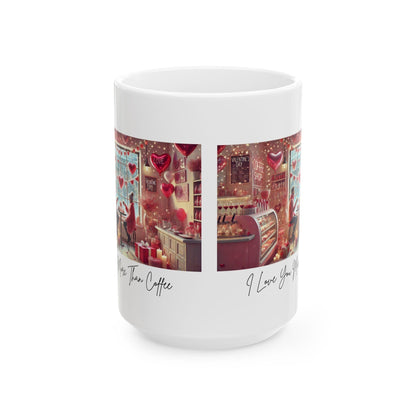 I ❤️ You More Than Coffee ☕💖 Ceramic Mug (11oz, 15oz) ✨ The perfect gift for your coffee-loving Valentine! - Whippie's