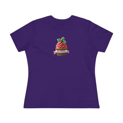 Will Workout for Cupcakes - Christmas Edition - Fuel Your Fitness! 🧁💪🎄 - Women's Softstyle Tee - Whippie's