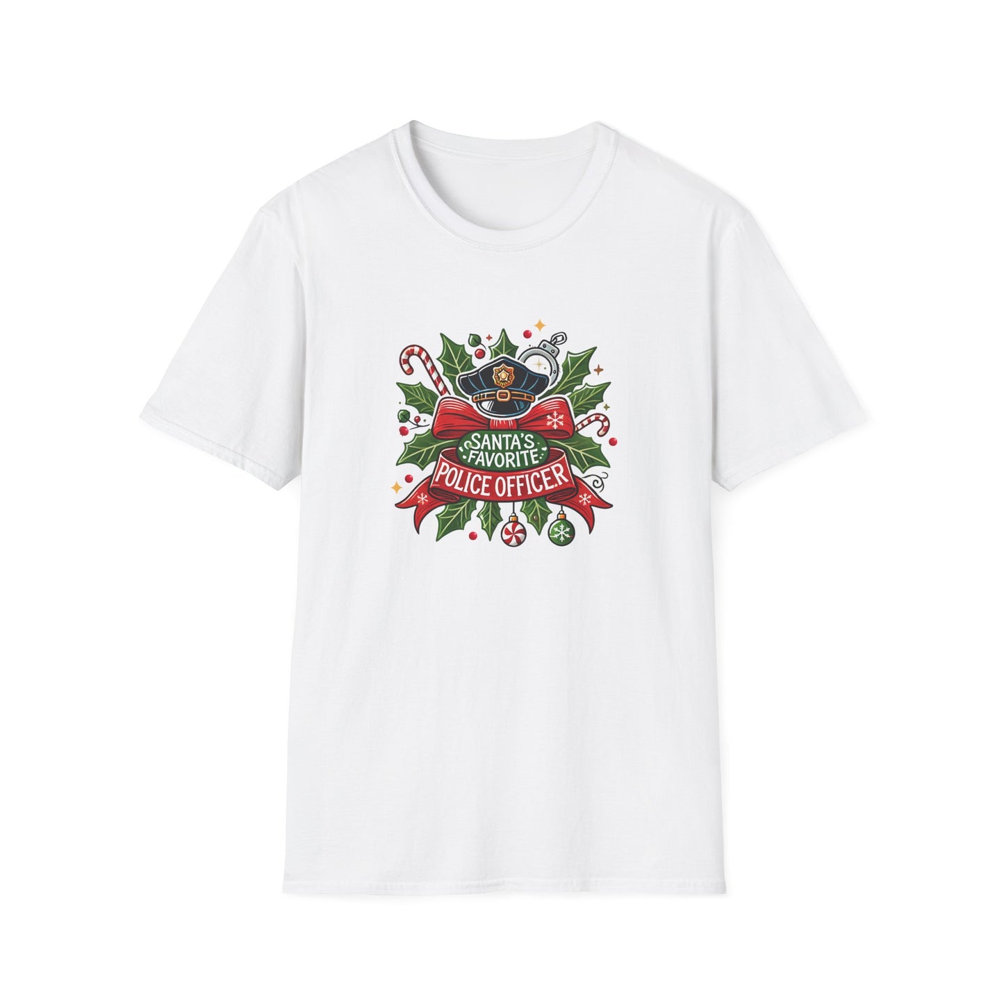 Santa's Favorite Police Officer Tee - Festive & Brave!