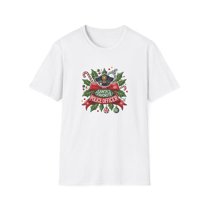 Santa's Favorite Police Officer Tee - Festive & Brave!