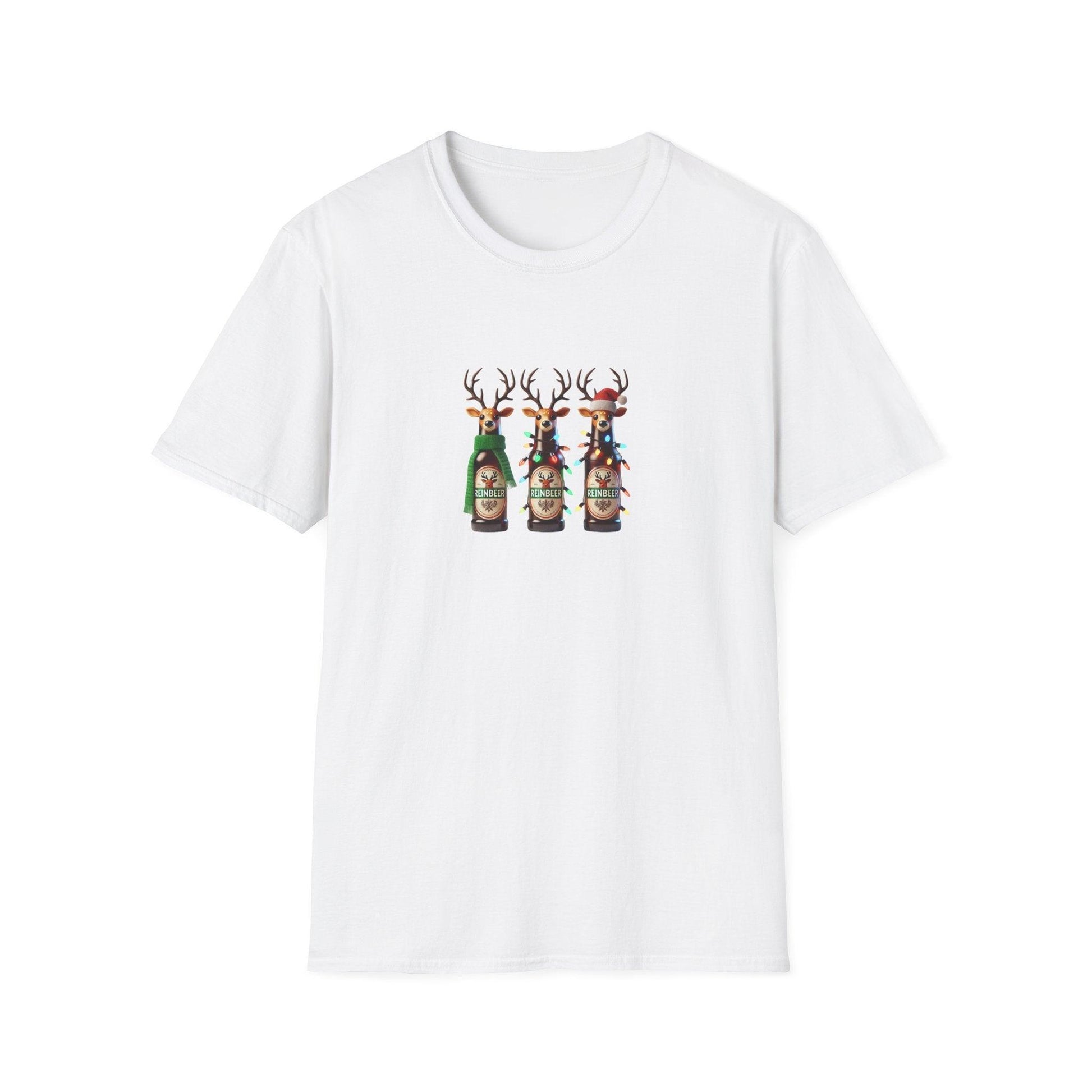 Reinbeer: 'Tis the Season to be Drinking! 🍻🦌🎄 - Unisex Softstyle T-shirt - Whippie's
