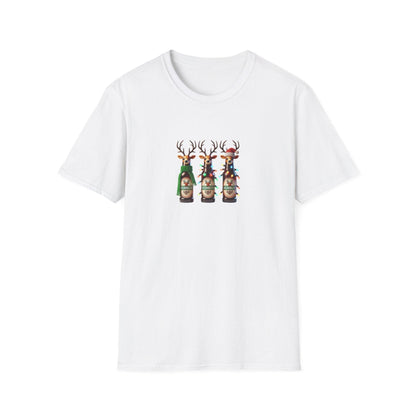 Reinbeer: 'Tis the Season to be Drinking! 🍻🦌🎄 - Unisex Softstyle T-shirt - Whippie's