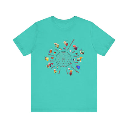 Drinking Around the World Check-Off Unisex Tee - Whippie's