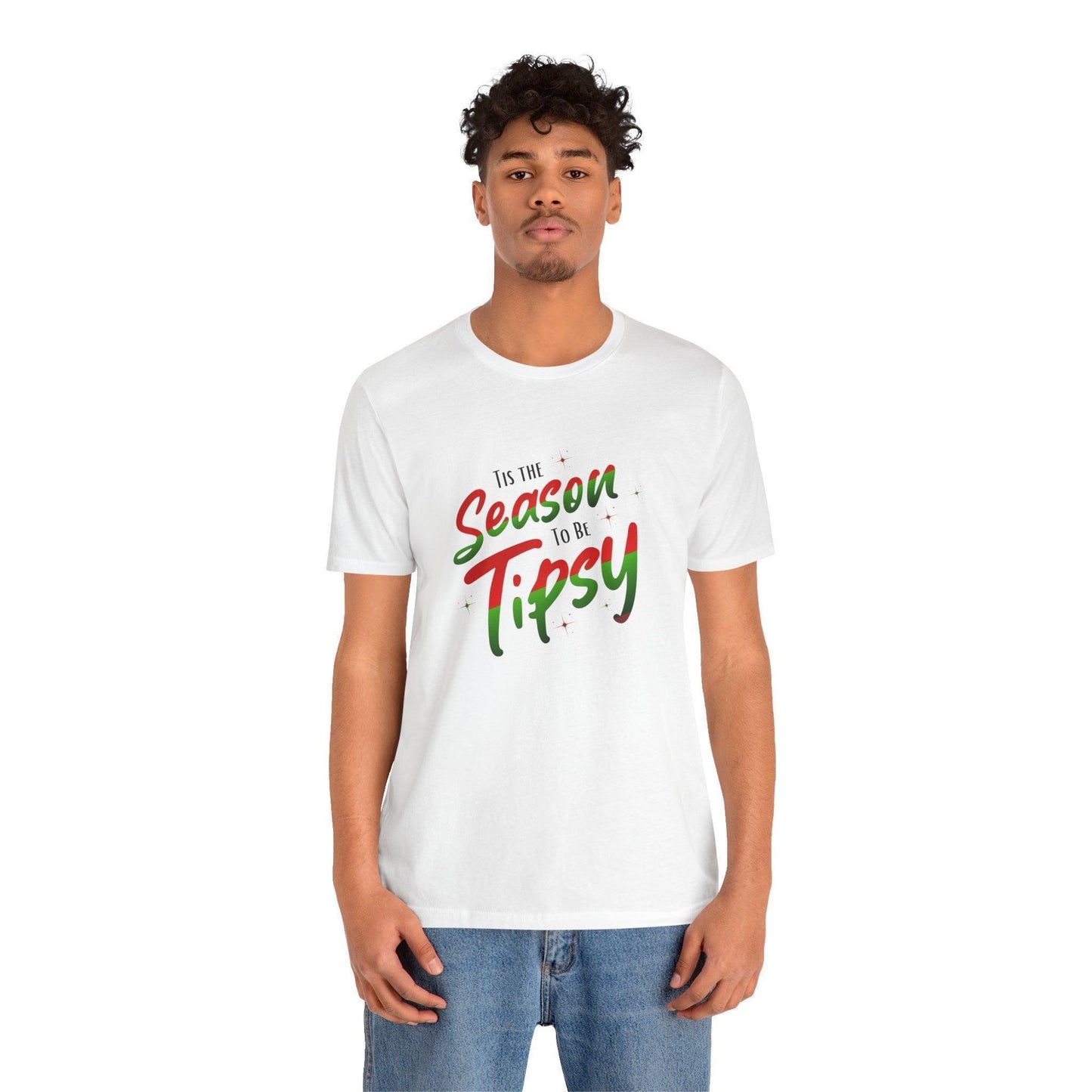 ✨ 'Tis the Season to be Tipsy 🎄 Unisex Jersey Tee 🎉 - Whippie's