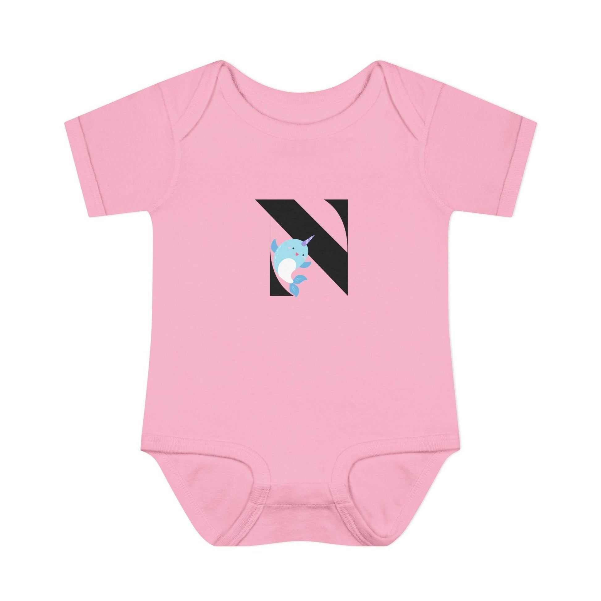 Alphabet Adventures: Letter N - Nice Narwhal Baby Onesie N is for Nice Narwhal! - Whippie's