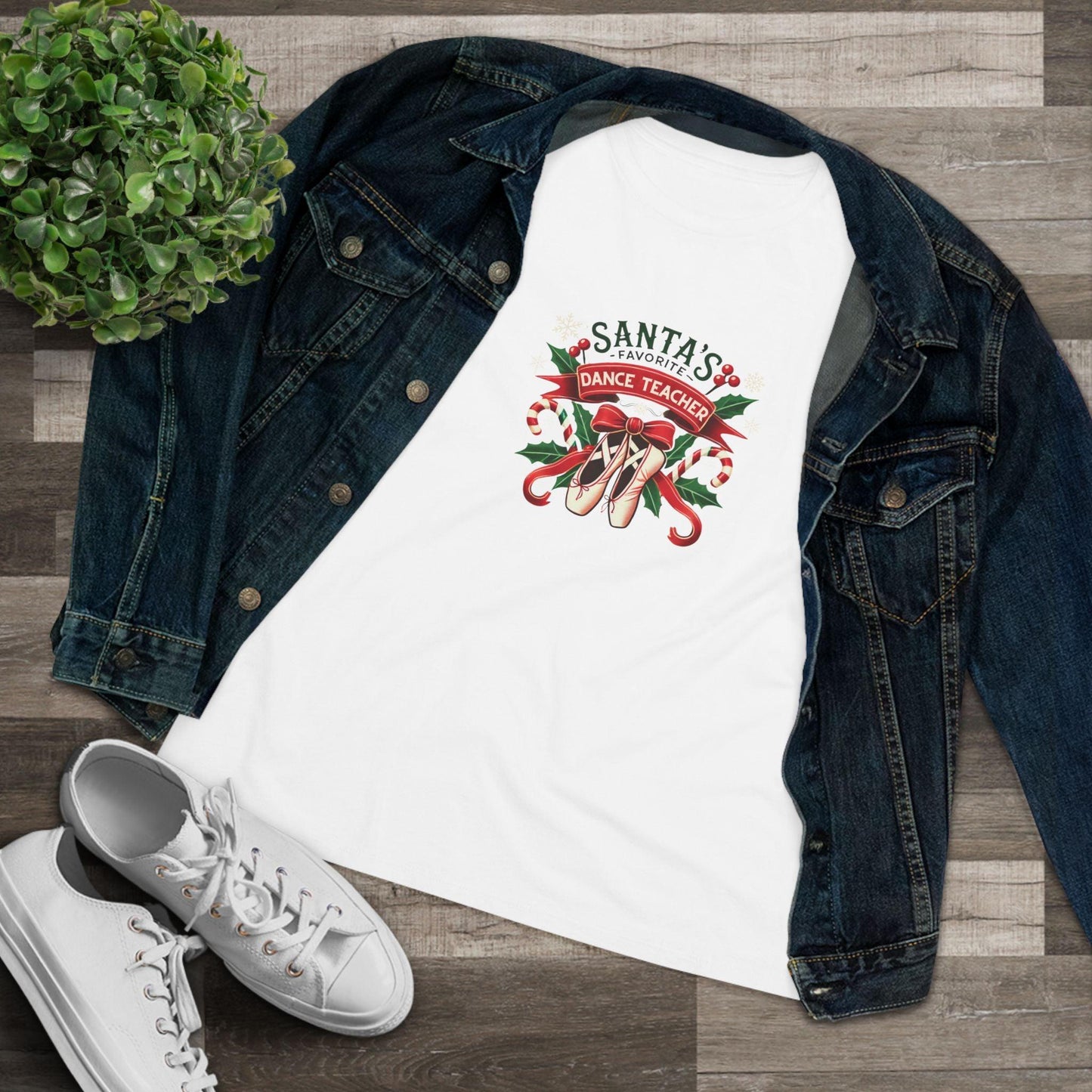 Santa's Favorite Dance Teacher Women's Softstyle Tee