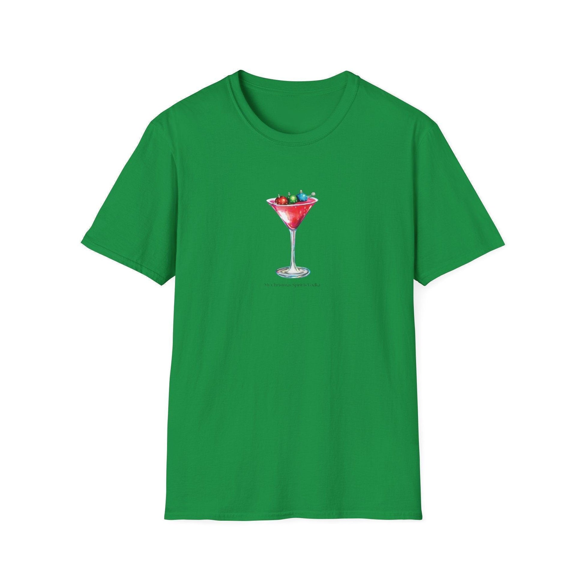 My Christmas Spirit is Vodka 🍸🎄 - Unisex Softstyle T-shirt - Whippie's
