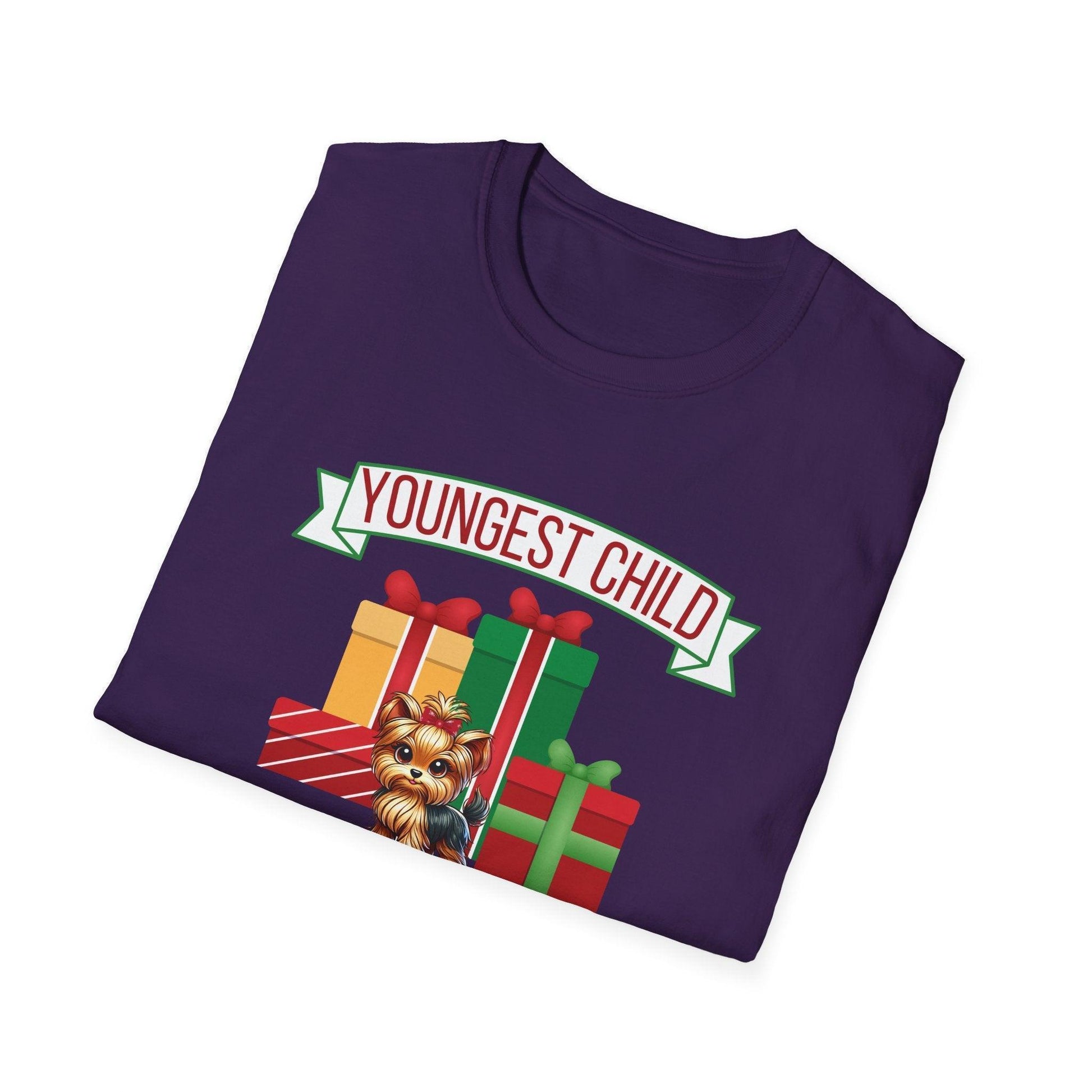 Youngest Child, The Favorite 🎁🐶 Yorkie - Unisex Tee! 🎁👑 - Whippie's