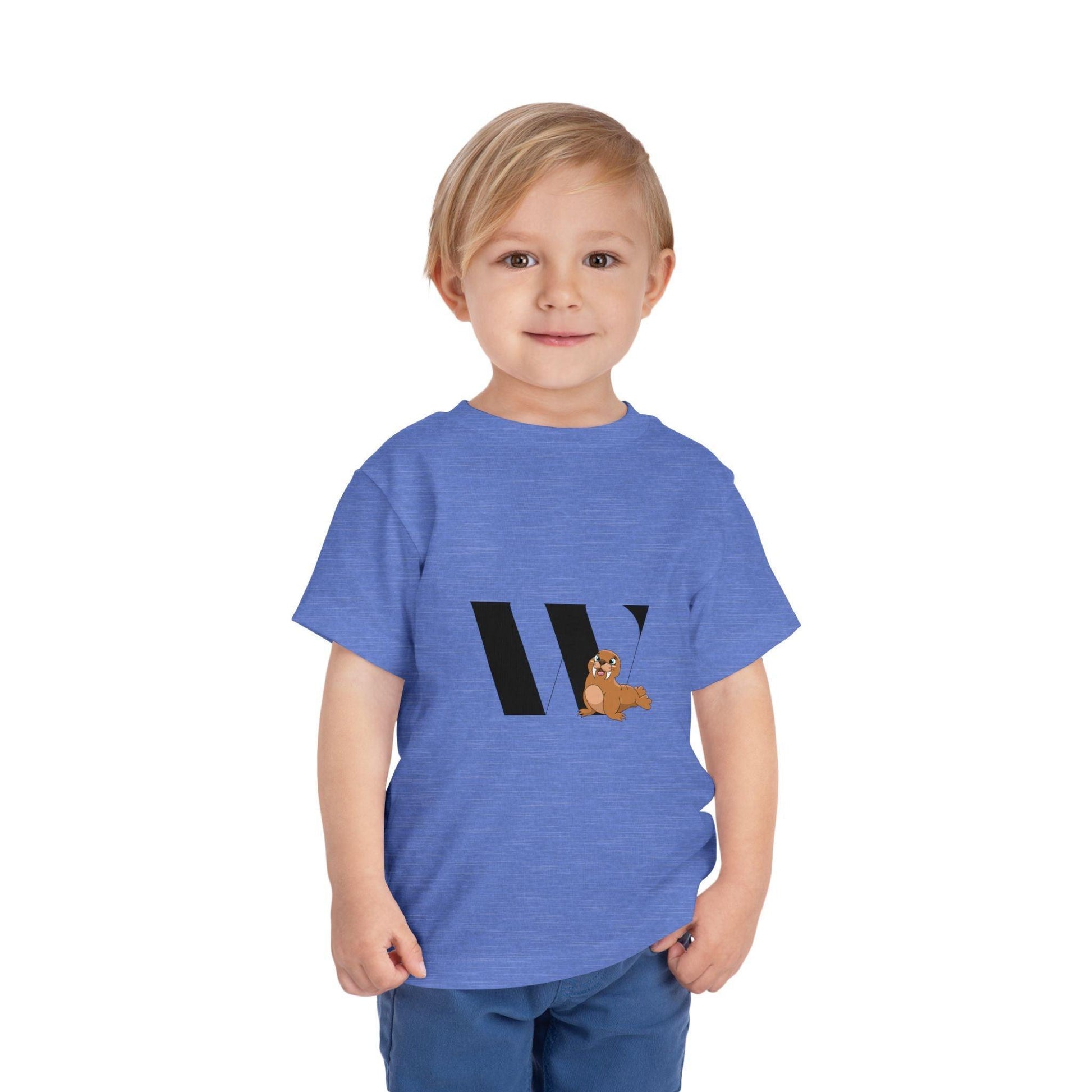 Alphabet Adventures: Letter W - Walrus Toddler T-shirt - Whippie's