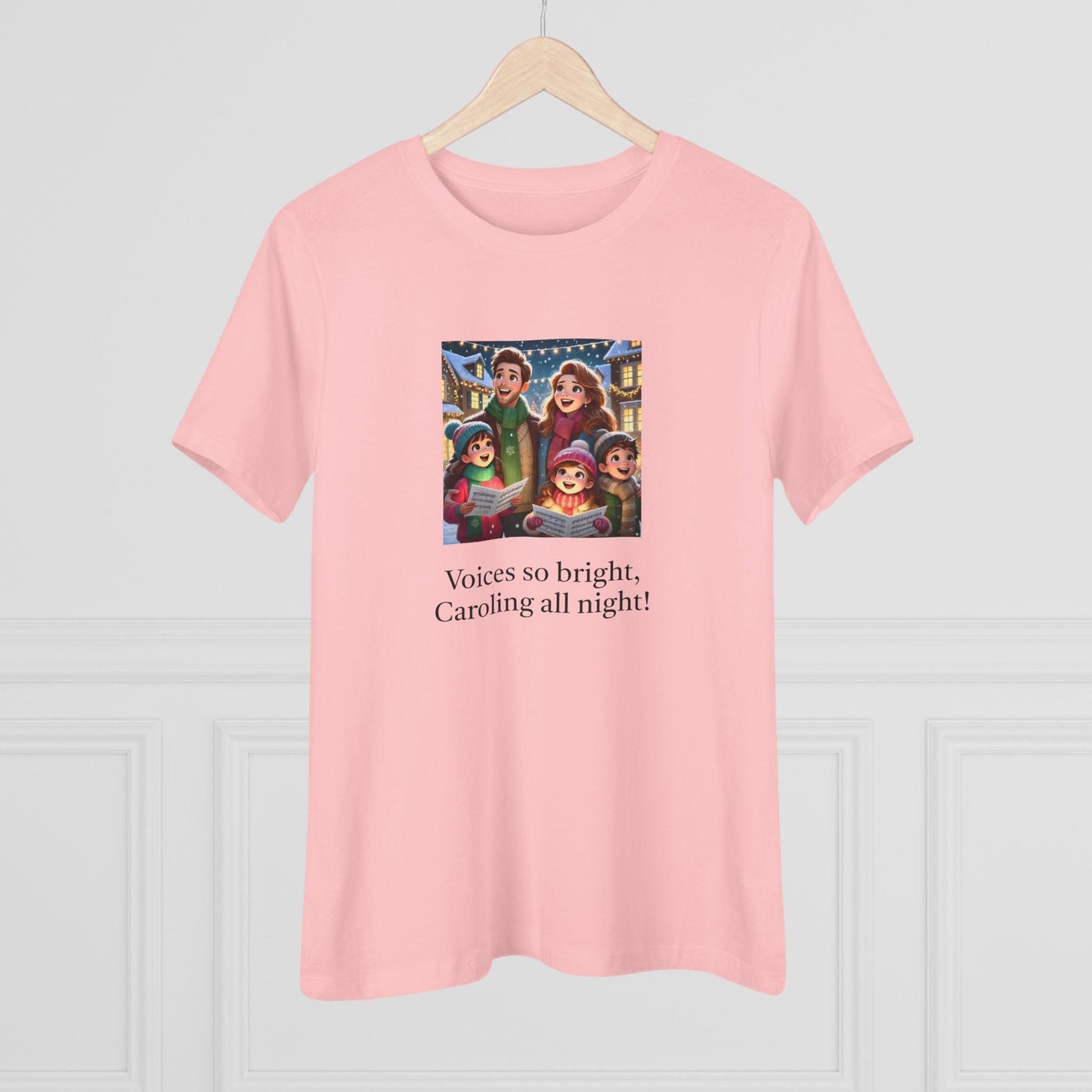 Voices so bright, Caroling all night! - Women's Softstyle Tee - Whippie's