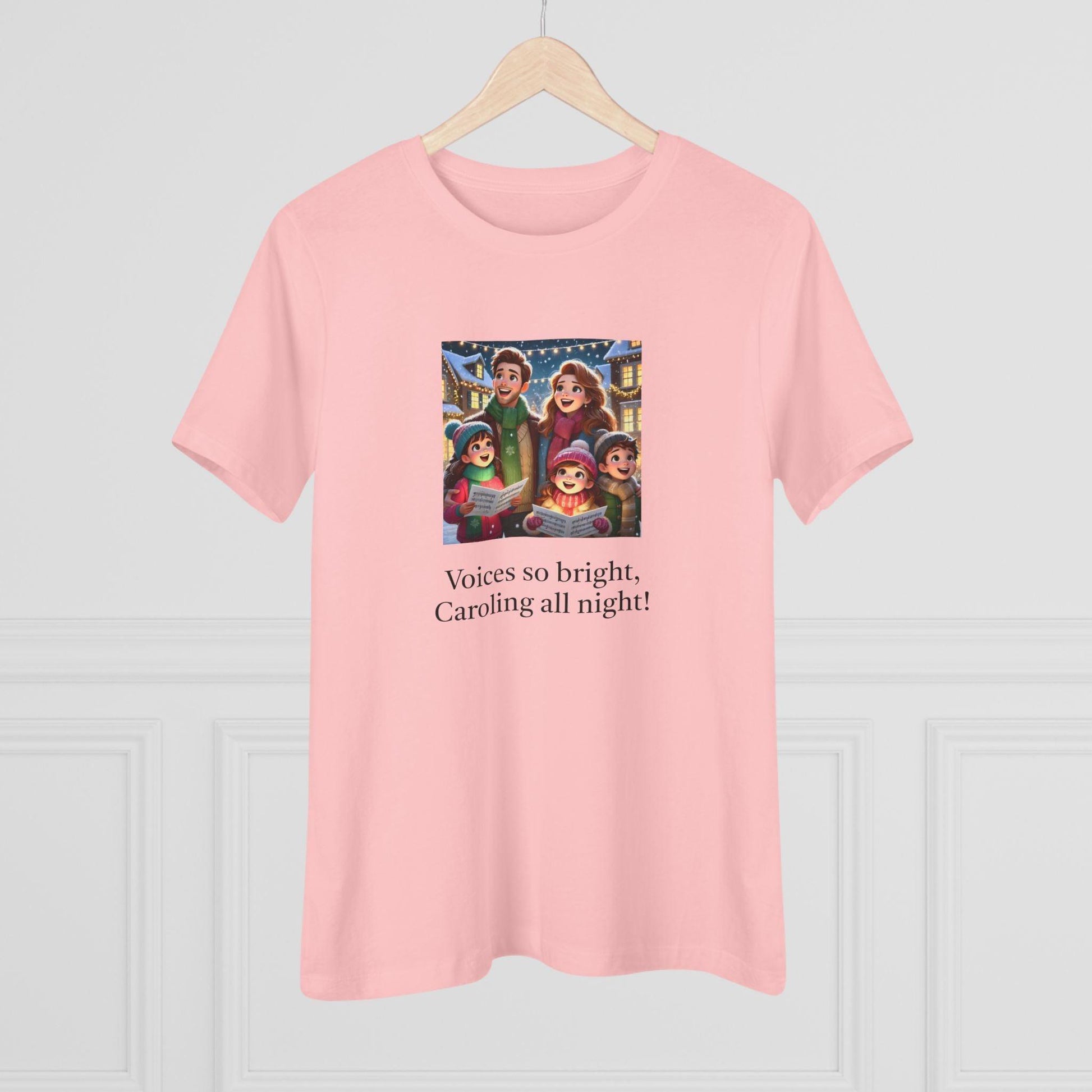 Voices so bright, Caroling all night! - Women's Softstyle Tee - Whippie's
