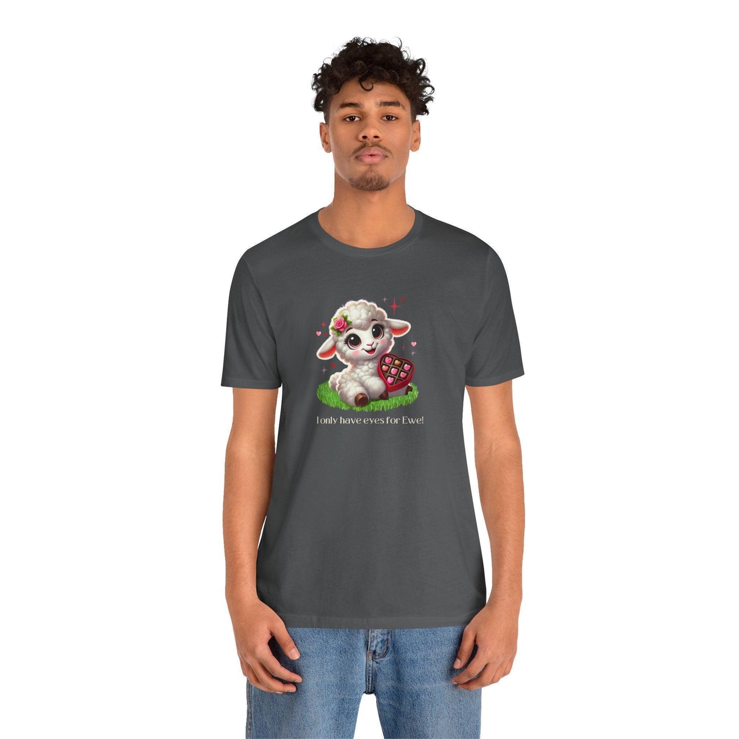 💖 I Only Have Eyes for Ewe! 🐑 Unisex Jersey Tee ✨ Spread the love this Valentine's Day! - Whippie's