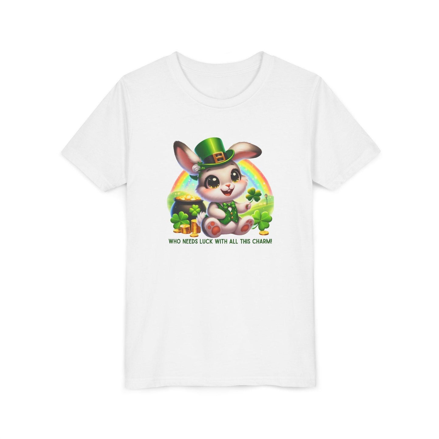 Who Needs Luck with All This Charm? Youth Tee - Spread Luck and Laughter! 🍀🍀 - Whippie's