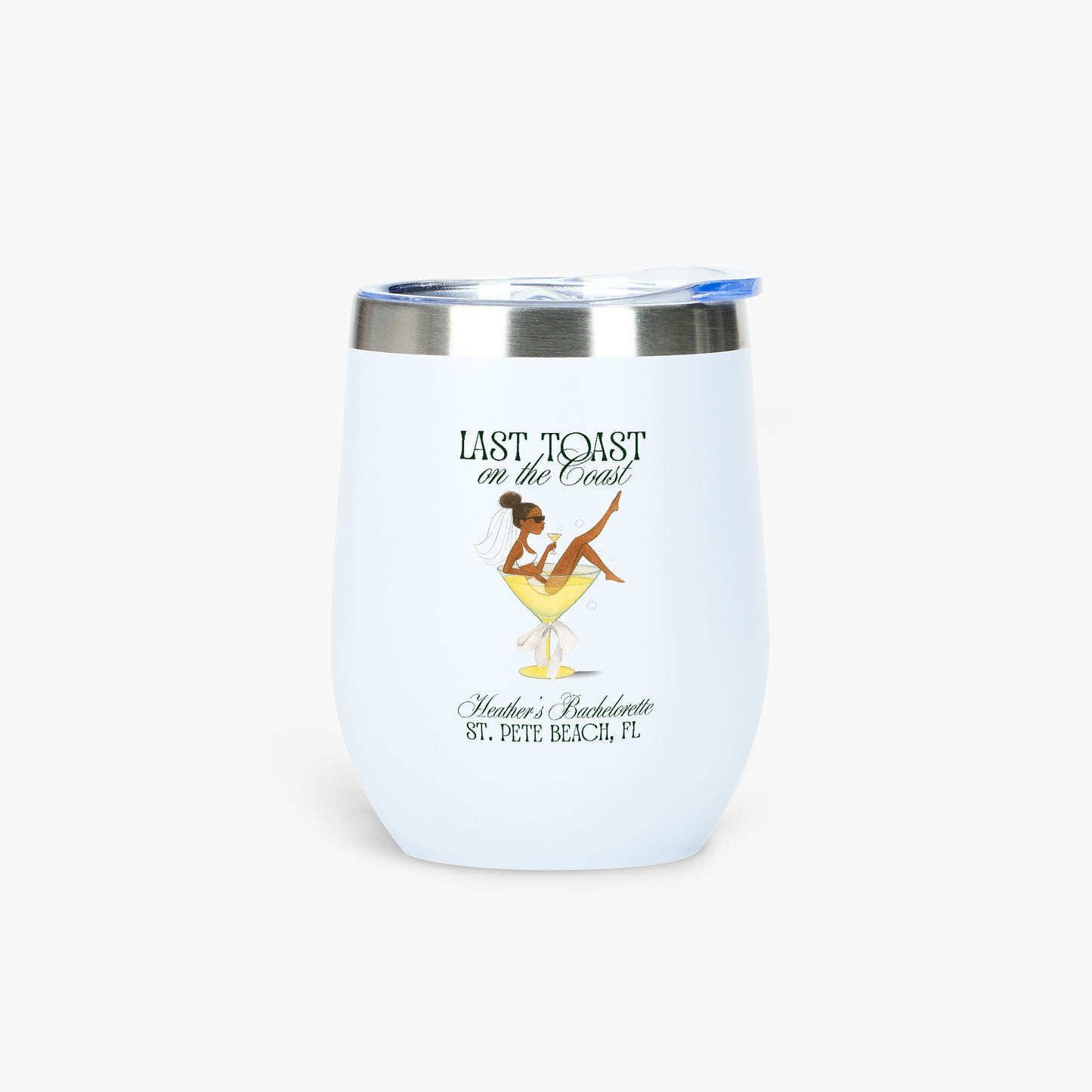 Last Toast on the Coast 12oz Insulated Wine Tumbler - Personalizable - FREE Shipping!