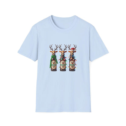 Reinbeer: 'Tis the Season to be Drinking! 🍻🦌🎄 - Unisex Softstyle T-shirt - Whippie's