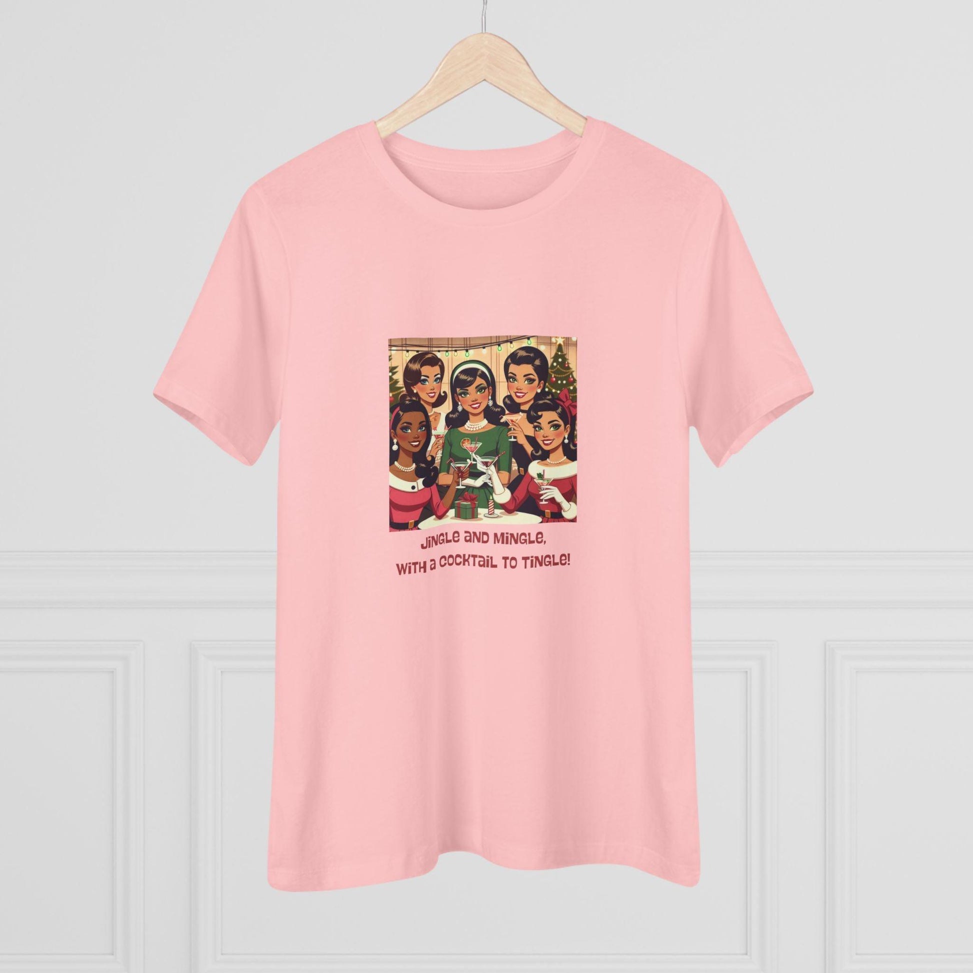 Holiday Friends Sipping Cocktails - Women's Softstyle Tee - Whippie's