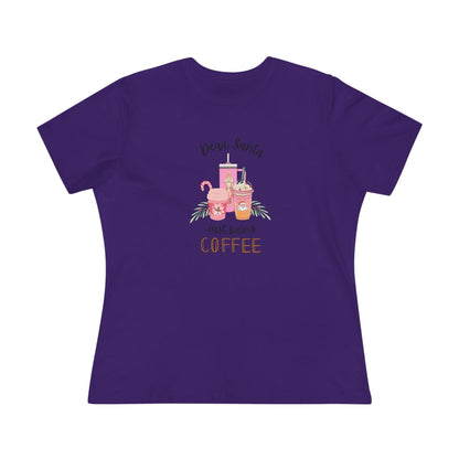 Dear Santa, just bring COFFEE - Women's Softstyle Tee - Whippie's