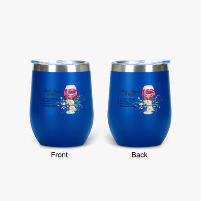 428. Three Stages of Wine 12oz Egg Shaped Insulated Tumbler - FREE Shipping! - Whippie's