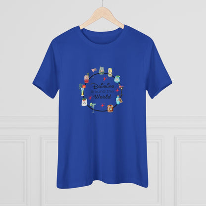 Drinking Around the World - Princess - Women's Softstyle Tee - Whippie's