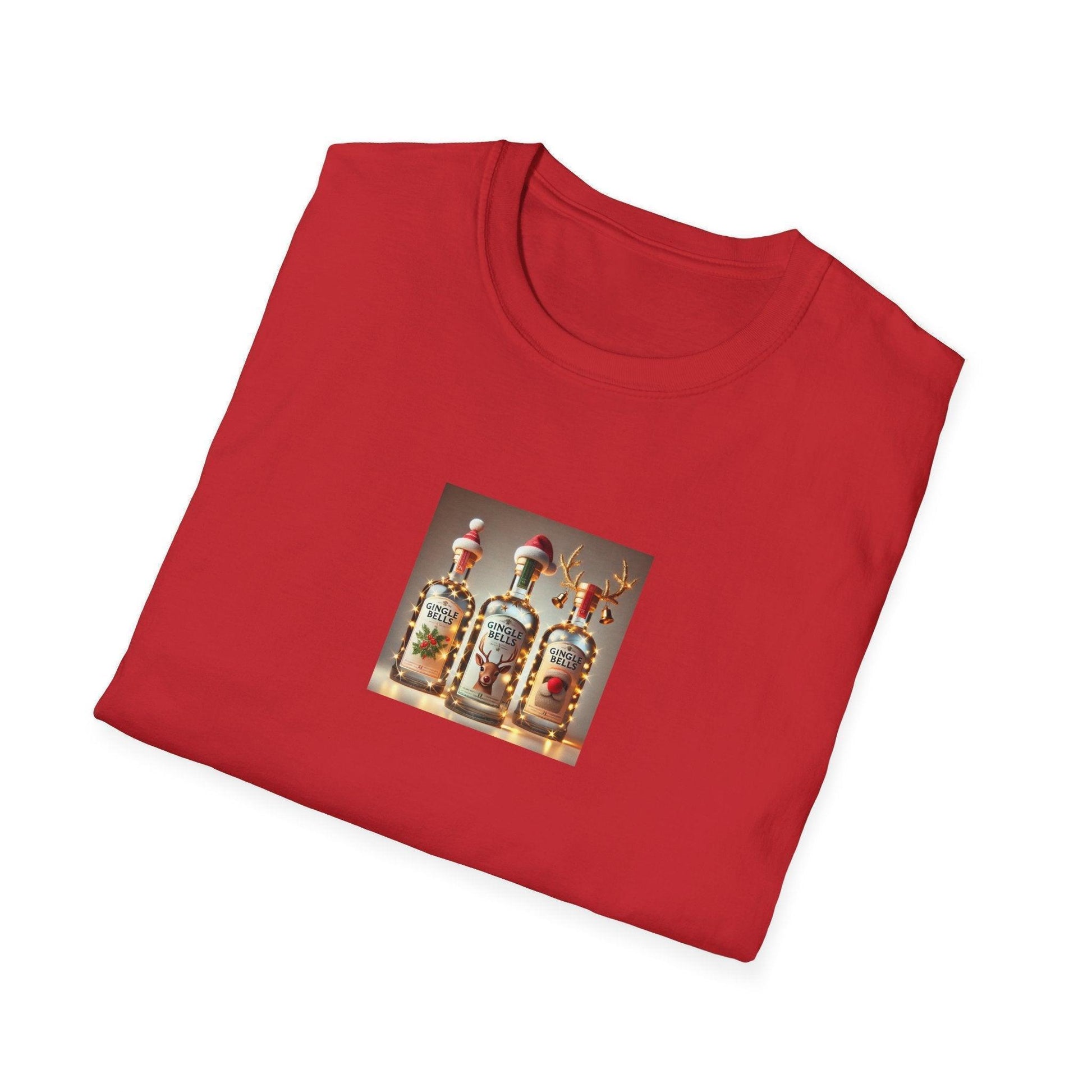 GINgle Bells! 🎄🎅🍸 - Unisex Softstyle T-shirt - Whippie's