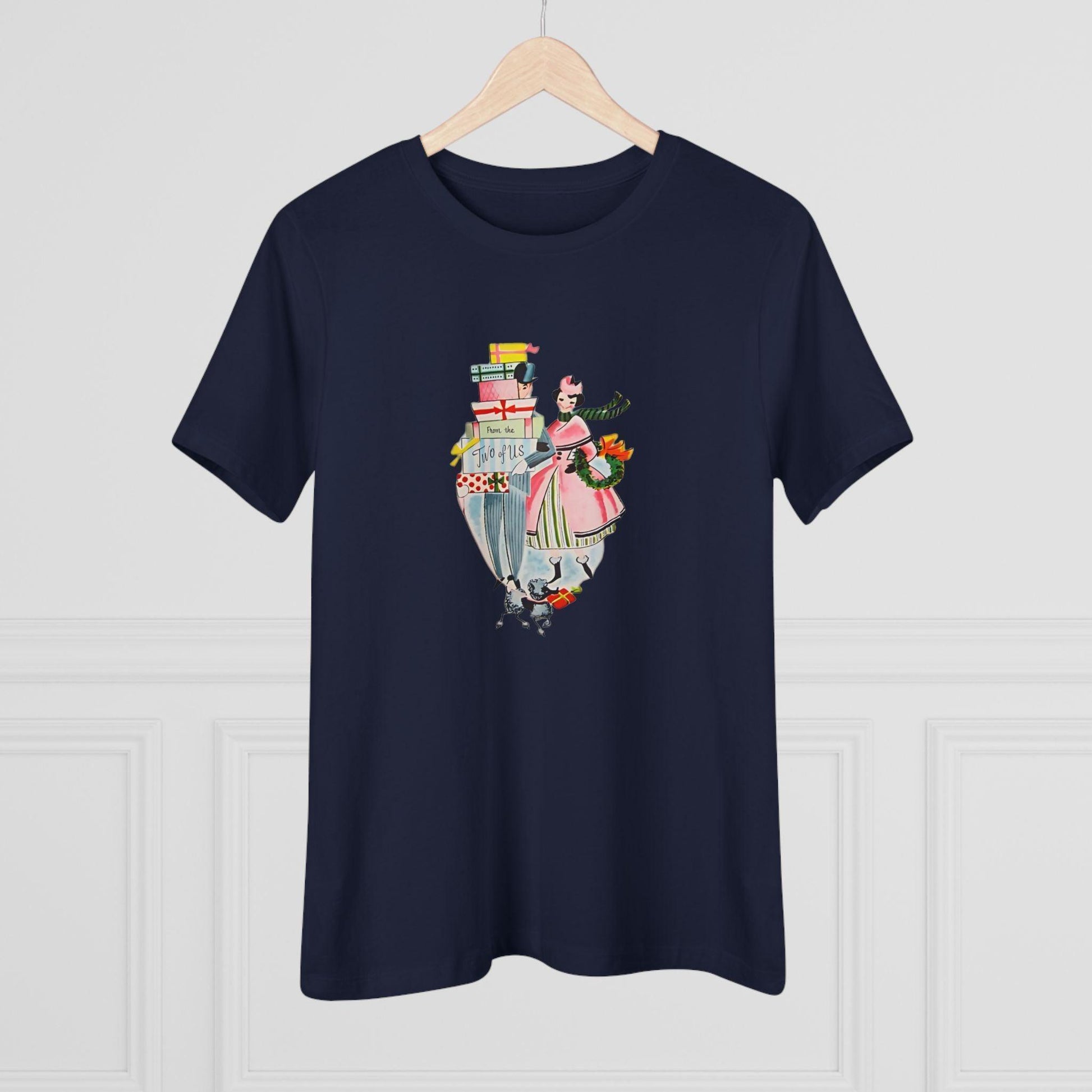 🎁 From the Two of Us! 🎄 Women's Tee ✨ Spread vintage holiday cheer! - Whippie's