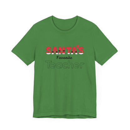 🎅 Santa's Favorite Teacher 🍎 Unisex Jersey Tee ✨ - Whippie's