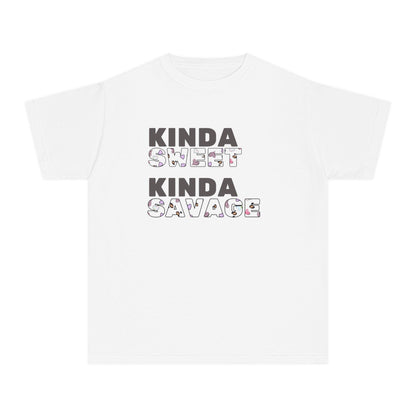 ✨ Kinda SWEET Kinda SAVAGE 😎 Youth Midweight Tee 💖 - Whippie's
