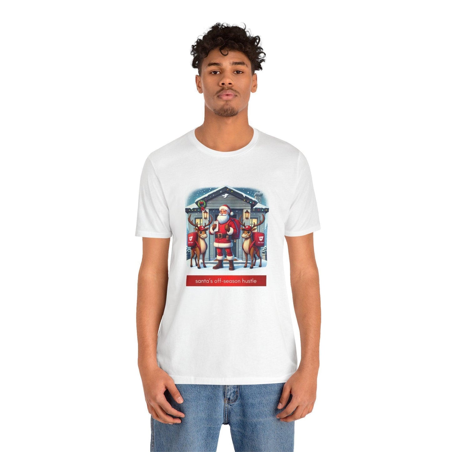 🎅 Santa's Off-Season Hustle 🍕 Unisex Tee ✨ Who knew Santa delivered more than presents? - Whippie's