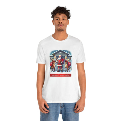 🎅 Santa's Off-Season Hustle 🍕 Unisex Tee ✨ Who knew Santa delivered more than presents? - Whippie's