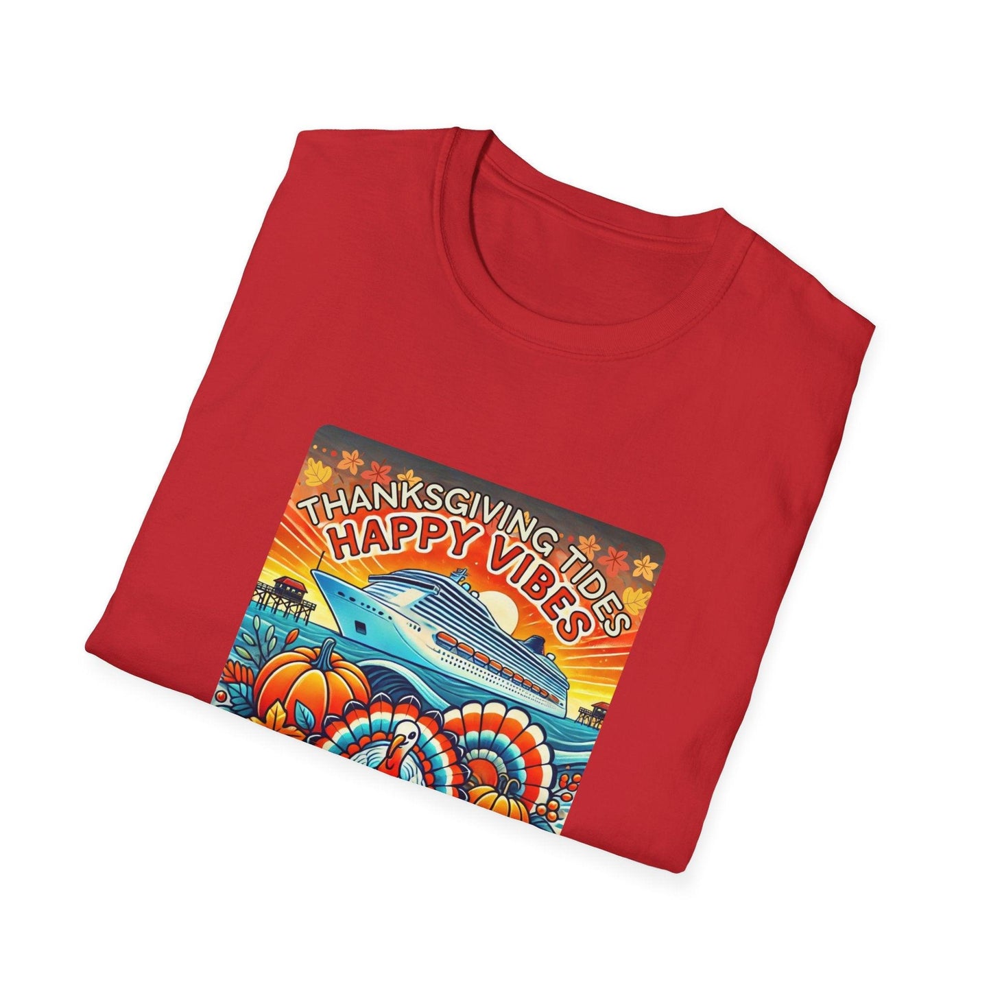 Thanksgiving Tides, Happy Vibes - Unisex T-Shirt - Whippie's