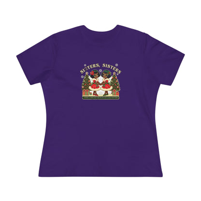 Sisters, Sisters (Black Sisters) - There Were Never Such Devoted Sisters! 👭🏿🎄 - Women's Softstyle Tee - Whippie's