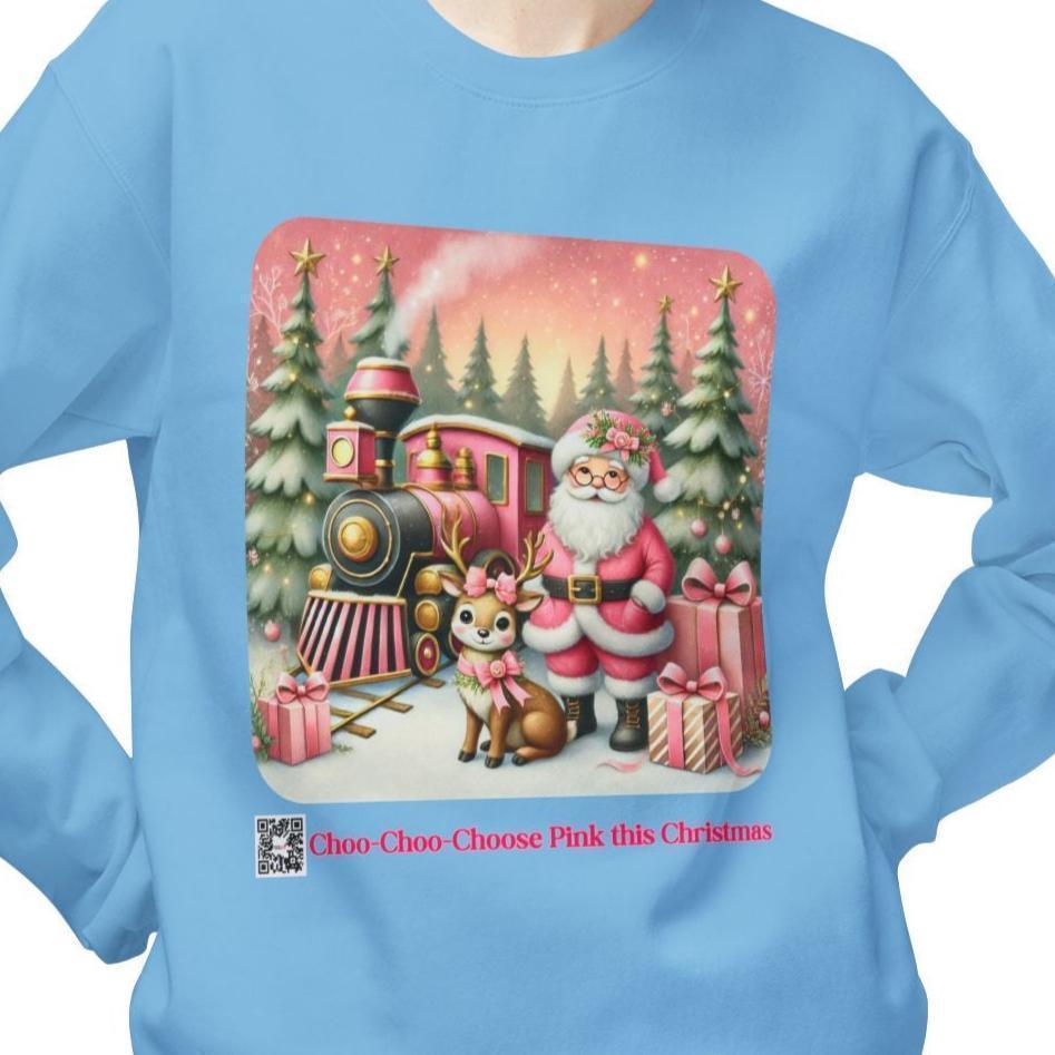 💖 Choo-Choo Choose Pink 🚂 Unisex Fleece Sweatshirt 🎁 - Whippie's