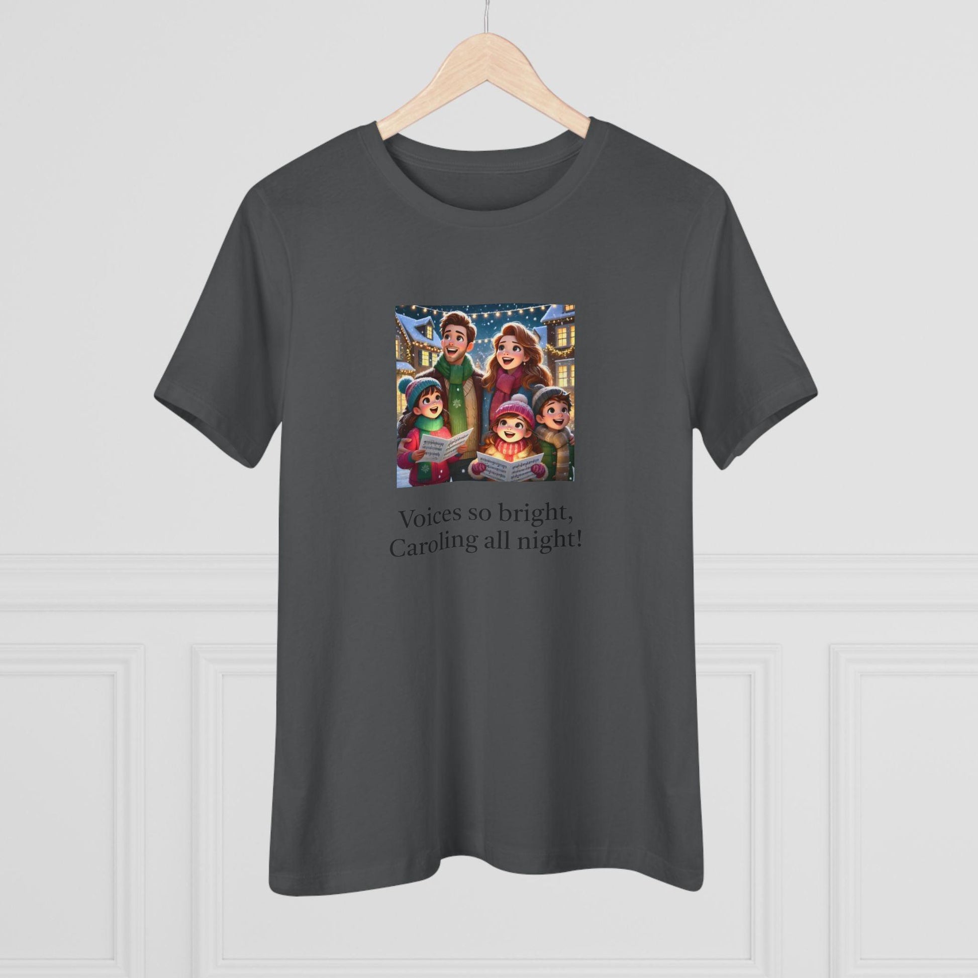 Voices so bright, Caroling all night! - Women's Softstyle Tee - Whippie's