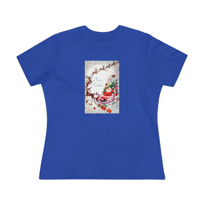 Merry Christmas - Santa and His Sleigh - Women's Tee - Whippie's