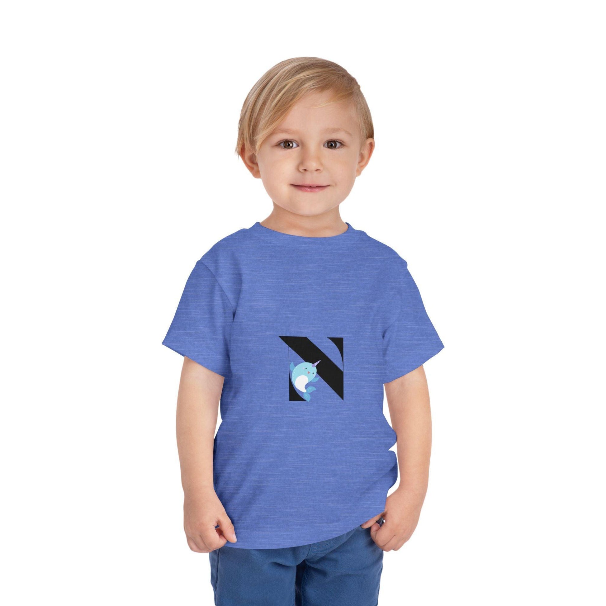 Alphabet Adventures: Letter N - Narwhal Toddler T-shirt - Whippie's